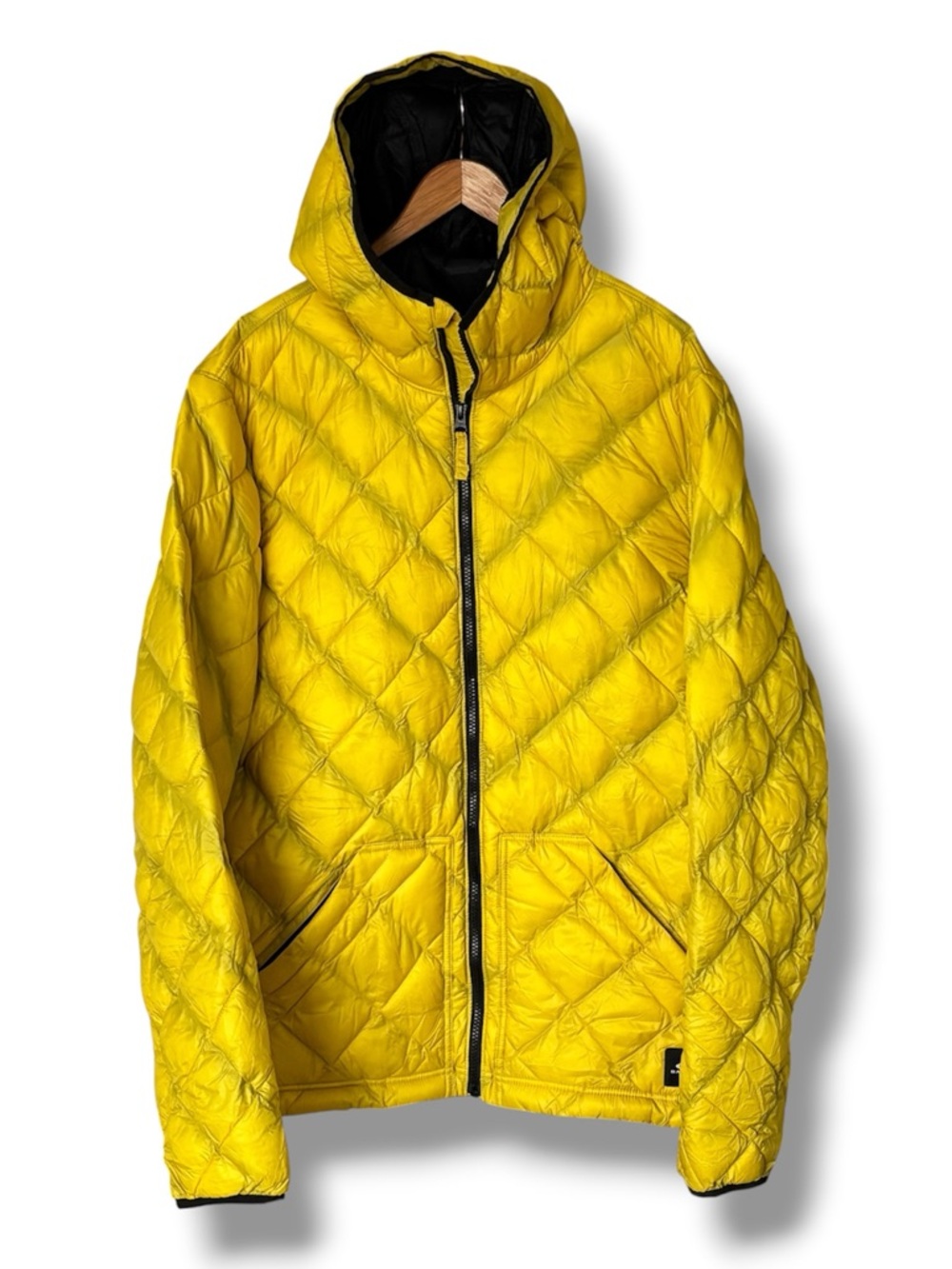 Oakley Diamond Quilted Hooded Puffer Jacket Yellow XXL Gorpcore
